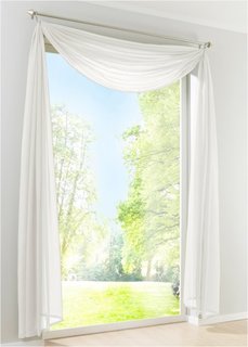 Ламбрекен Уни, кольца (кремовый) Bonprix