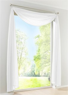 Ламбрекен Уни, кольца (белый) Bonprix