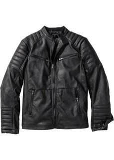 Куртка из искусственной кожи (черный) Bonprix