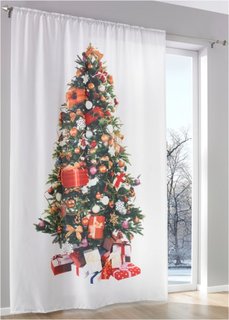 Штора Новогодняя елка (1 шт.), кулиска (белый/различные расцветки) Bonprix