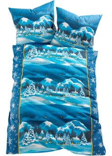 Постельное белье Тироль, линон (синий) Bonprix