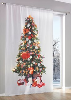 Штора со светодиодным освещением Новогодняя елка (1 шт.), кулиска (белый/разные цвета) Bonprix