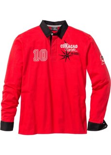 Трикотажная рубашка поло Regular Fit (клубничный) Bonprix