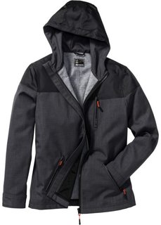 Куртка-софтшелл Regular Fit (серый меланж/черный) Bonprix