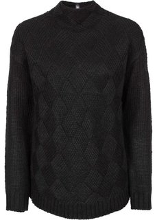 Пуловер (черный) Bonprix