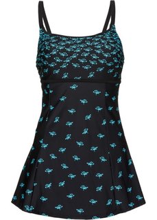 Формирующее купальное платье (черный/бирюзовый) Bonprix