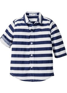 Рубашка в поперечную полоску (ночная синь/белый в полоску) Bonprix