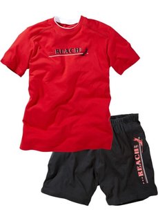 Мужская пижама (красный/черный) Bonprix