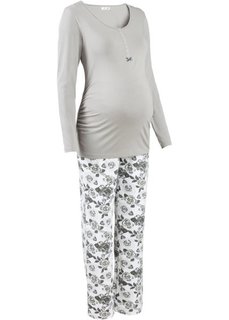Для будущих мам: пижама для кормления (2 изд.) (серый/с рисунком) Bonprix