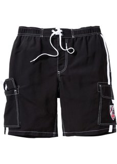 Пляжные бермуды Regular Fit (черный) Bonprix
