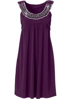 Трикотажное платье силуэта ампир (лиловый) Bonprix