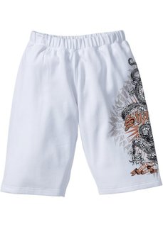 Трикотажные бермуды Slim Fit (белый) Bonprix