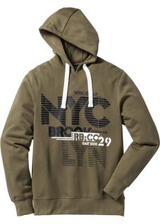 Худи Slim Fit (темно-оливковый) Bonprix
