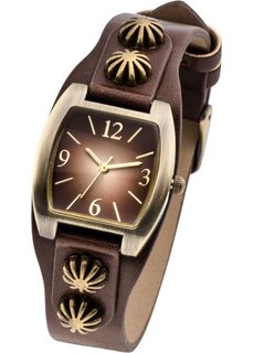 Наручные часы с декоративной отделкой (коричневый) Bonprix