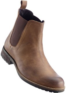 Кожаные ботинки (коричневый) Bonprix