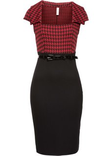 Платье в деловом стиле (красный/черный) Bonprix