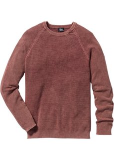 Пуловер Regular Fit (бордовый) Bonprix