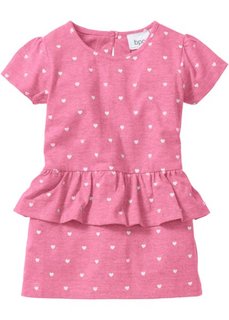 Детское платье с баской (бледно-пурпурный) Bonprix