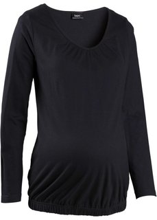 Мода для беременности и после родов: футболка с длинным рукавом (черный) Bonprix
