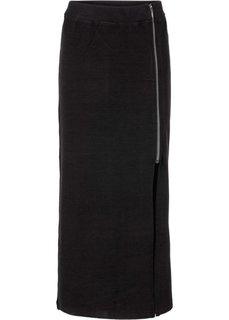 Плотная юбка с разрезом (черный) Bonprix