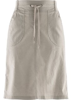 Льняная юбка на поясе в резинку (натуральный камень) Bonprix