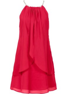 Шифоновое платье с американскими проймами (красный) Bonprix