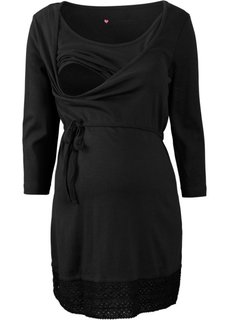 Для будущих и кормящих мам: туника с рукавом 3/4 (черный) Bonprix