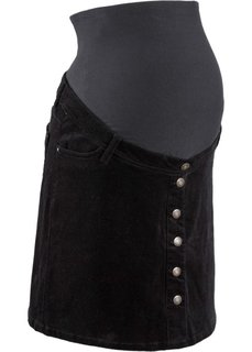 Мода для беременных: вельветовая юбка до колена (черный) Bonprix