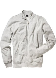 Трикотажная куртка стандартного покроя (светло-серый меланж) Bonprix