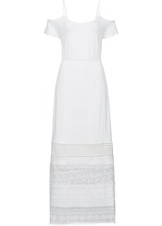 Макси-платье с кружевом (цвет белой шерсти) Bonprix