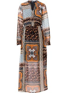 Обязательный элемент гардероба: длинное шифоновое платье (с принтом в стиле пэчворк) Bonprix