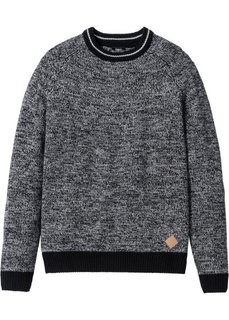 Пуловер Regular Fit (серый меланж) Bonprix