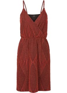 Трикотажное платье (красный/золотистый) Bonprix