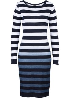 Вязаное платье (темно-синий/белый в полоску) Bonprix