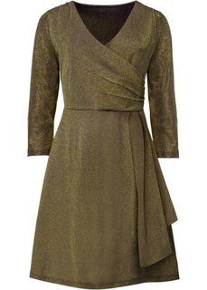 Трикотажное платье с люрексом (черный/золотистый) Bonprix