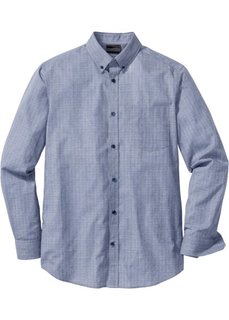 Деловая рубашка Regular Fit (синий/белый с узором) Bonprix