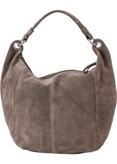 Кожаная сумка-шопер (серо-коричневый) Bonprix