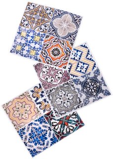 Наклейки в стиле плиток Марокко (12 шт.) (разные цвета) Bonprix