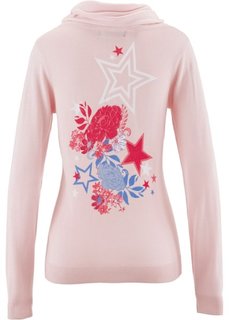 Пуловер (нежно-розовый/разноцветный с рисунком) Bonprix