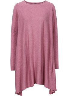 Удлиненный пуловер (дымчато-розовый меланж) Bonprix