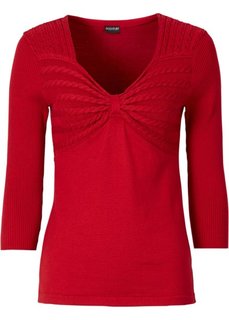 Пуловер (красный) Bonprix