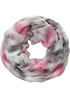 Разноцветный шарф снуд (ярко-розовый/белый) Bonprix