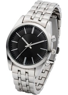 Наручные часы с металлическим браслетом (серебристый/черный) Bonprix
