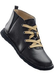 Кожаные ботинки (черный) Bonprix