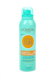 Спрей LOreal Paris Sublime Sun для лица и тела Защита и Увлажнение, солнцезащитный SPF 30, с соком Алоэ и экстрактом зеленого чая, 200 мл