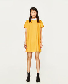 Платье с воротником Zara