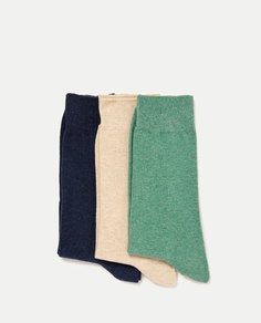 Носки из меланжевого хлопка Zara