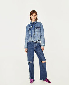 Джинсовая куртка с бантом Zara