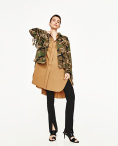Куртка с камуфляжным принтом Zara