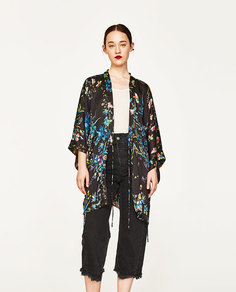 Кимоно с цветочным принтом Zara